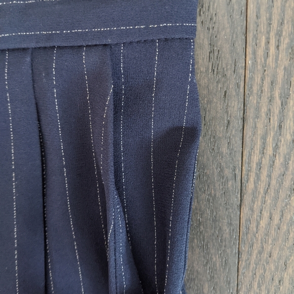 Babaton Navy and Cream Pinstripe Trousers - Picture 7 of 10